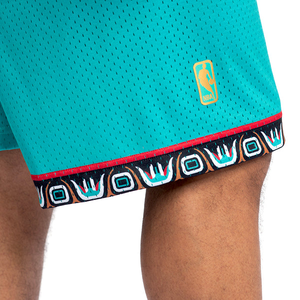 Vancouver Grizzlies 96-97 HWC Youth Swingman Shorts - Teal - Throwback